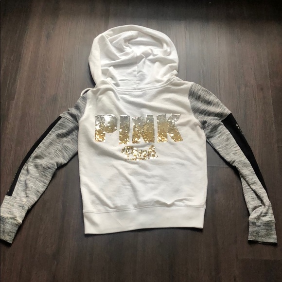 PINK Victoria's Secret Tops - *SOLD* Victoria’s Secret PINK bling full-zip hoodie